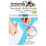Artlantis Yapışkanlı Şeffaf Asetat 1 Adet 45cm x 2 metre Djfix Kendinden Yapışkanlı Şeffaf Rulo Asetat Transpa