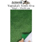 Artlantis Yapışkanlı Simli Eva 35x50 cm 1 Adet Simli Yapışkanlı Eva Süngeri Okul Kreş Anasınıfı Elişi Etkinlikleri Hobi Yeşil