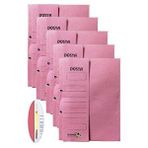 Artlantis Yarım Kapak Telli Dosya Pembe Karton 5 Adet Karton Yarım Kapaklı Kapsüllü Dosya A4 Boy 24x32 Cm Klasör İçin Büro Ofis