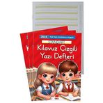 Artlantis Yeni Müfradat Güzel Yazı Defteri Orta Boy 16.5x24 24 Yaprak 3 Adet Standart Kılavuz Çizgili Yazı Defteri Satır Aralıklarına Uygun