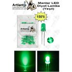 Artlantis Yeşil Mantar Led Diyot Lamba 150 li 1 Paket Yeşil 4.8 mm Mini Mantar Led Lamba Deney Bilim Proje Arduino Işığı
