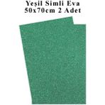 Artlantis Yeşil Simli Eva 50X70 cm 2 Adet Simli Eva Süngeri Okul Kreş Anasınıfı Elişi Etkinlikleri - Standart - 50x70cm