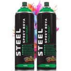 Artlantis Yeşil Sprey Boya 200 ml 2 Adet Hızlı Kuruyan Profesyonel Ahşap Plastik Demir Metal Cam Porselen Duvar Renkli