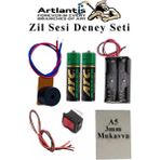 Artlantis Zil Sesi Deney Seti 1 Paket Elektronik Mini Zil Deney Zili Proje Tasarım Zili Alarm Sinyal Zili Haparlör Zili - Çok Renkli - Standart