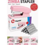 Artlantis Zımba Makinesi 24/6 1 Adet Fixpoint P-4529 Pastel Renkler Büyük Zımba Makinası ve Teli 15 20 Sayfa Ofis Büro Öğrenci - Pembe