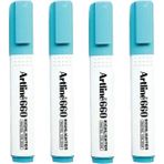 Artline 660 Fosforlu Kalem Kesik Uç 1.0 4.0 mm Pastel Blue 4 Adet - Pastel Mavi