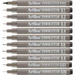 Artline Drawing System Teknik Çizim Kalemi 11'li Set Farklı Kalınlıklarda Suya Dayanıklı