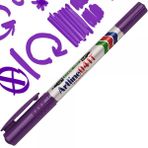 Artline EK-041T İki Uçlu Permanent Mor Markör