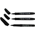 Artline ErgoLine Siyah Kaligrafi Kalemi 1-2-3 mm Kesik Uçlu Sanatsal Çalışmalar İçin 3 Adet