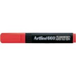 artline fosforlu kalem kesik uç: 1,0-4,0 mm fosforlu kırmızı 660 (12 li paket) - Yok