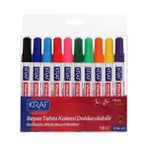Artline Kraf Doldurulabilir Beyaz Tahta Kalemi 10'lu Set 770-10 Çok Renkli Kalemler ile