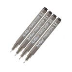 Artline Teknik Çizim Kalemi 0.2 - 0.4 - 0.6 - 0.8 mm Siyah 4 Lü Set Artline Drawing Teknik Çizim Kalemi