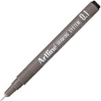 Artline Teknik Çizim Kalemi 0,1 mm Siyah Metal Takviyeli Uç ile Sürtünmeye Dayanıklı