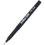 Artline Unisex 200N Fine Keçe Uçlu Yazı Kalemi Uç:0,4 mm LV-A-EK-200N - Siyah