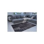Artloop AL-81 Patchwork Desenli Jazz Şönil Pamuk Polyester Siyah Salon Halısı Halı