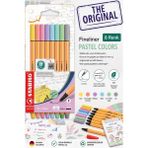 ArtMaster 8 Renk Fineliner Kalem 1 Paket Stabilo Point 88 8 Li Pastel Renkler Ince Keçe Uçlu Kalem 0.4mm Su Bazlı Mürekkep - 0.4 mm - Standart