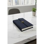 ArtMaster A5 2026 Kilitli Ajanda 168 Yaprak Suni Deri Kapaklı Günlük Ajanda Ayraçlı Planlayıcı Ajanda 15X21CM Lacivert - Standart