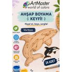 ArtMaster Ahşap Boyama Balina 24 Adet 10X15CM Boyama Deniz Figürü Etkinlik Çoçuk Gelişim Motor Beceri Kreş Anasınıfı - Standart - Naturel