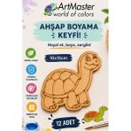 ArtMaster Ahşap Boyama Deniz Kablumbağası 12 Adet 10X15CM Boyama Deniz Figürü Etkinlik Çoçuk Gelişim Motor Beceri Kreş Anasınıfı - Standart - Naturel