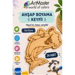 ArtMaster Ahşap Boyama Köpek Balığı 24 Adet 10X15CM Boyama Deniz Figürü Etkinlik Çoçuk Gelişim Motor Beceri Kreş Anasınıfı - Standart - Naturel