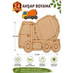 ArtMaster Ahşap Boyama Mikser 24 Adet 10X15CM Araba Boyama Figürü Etkinlik Çoçuk Gelişim Motor Beceri Kreş Anasınıfı - Standart - Naturel