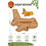 ArtMaster Ahşap Boyama Uçak 12 Adet 10X15CM Araba Boyama Figürü Etkinlik Çoçuk Gelişim Motor Beceri Kreş Anasınıfı - Standart - Naturel