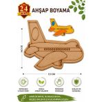 ArtMaster Ahşap Boyama Uçak 24 Adet 10X15CM Araba Boyama Figürü Etkinlik Çoçuk Gelişim Motor Beceri Kreş Anasınıfı - Standart - Naturel