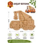 ArtMaster Ahşap Boyama Vinç 12 Adet 10X15CM Araba Boyama Figürü Etkinlik Çoçuk Gelişim Motor Beceri Kreş Anasınıfı - Standart - Naturel