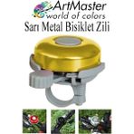 ArtMaster Altın Sarı Metal Bisiklet Zili 1 Adet Scooter Zili Denge Zili Alümünyum Bisiklet Zili Bisiklet Süsü Korna Aksesuar - Altın Sarısı - Standart