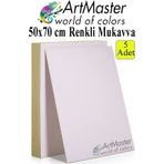 ArtMaster Beyaz Renkli Mukavva 50x70 cm 5 Adet 1 Paket Renkli Sert Karton 1.0 mm Anasınıfı Hobi Etkinlik Okul Öncesi Elişi