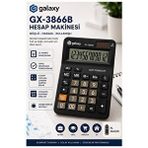 ArtMaster Hesap Makinesi Siyah 10.5X14.5 cm 1 Adet Galaxy GX-3866B 12 Haneli Orta Boy Ofis Büro Masaüstü Hesap Makinası