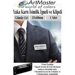 ArtMaster İğneli ve Klipsli İsimlik Gümüş Renkli 1 Adet Yaka İsimliği Personel Yaka Kartı Şirket İsimliği 68x33cm İşyeri Büro Ofis