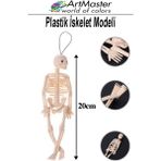 ArtMaster Iskelet Modeli Plastik 20 cm 1 Adet Silikon Insan Iskeleti Plastik Isket Modeli Silikon Iskelet Deneyi Araba Süsü - Krem - 20cm - Standart