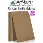 ArtMaster Kahverengi Renkli Mukavva 35x50 cm 10 Adet 1 Paket Renkli Sert Karton 1.0 mm Anasınıfı Hobi Etkinlik Okul Öncesi Elişi