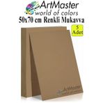 ArtMaster Kahverengi Renkli Mukavva 50x70 cm 5 Adet 1 Paket Renkli Sert Karton 1.0 mm Anasınıfı Hobi Etkinlik Okul Öncesi Elişi