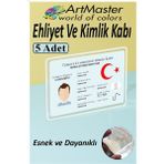 ArtMaster Kimlik Ehliyet Kredi Kartı Koruyucu Şeffaf 5 Adet Yeni Nesil Kart Kılıfı Plastik Kırılmaz Kart Kabı Kart Kılıfı - Standart