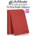 ArtMaster Kırmızı Renkli Mukavva 35x50 cm 10 Adet 1 Paket Renkli Sert Karton 1.0 mm Anasınıfı Hobi Etkinlik Okul Öncesi Elişi