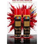 ArtMaster Kırmızı Sprey Boya 200 ml 2 Adet Südor Hızlı Kuruyan Renkli Profesyonel Canlı Renk Ahşap Plastik Demir Metal Porselen