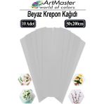 ArtMaster Krapon Kağıdı Beyaz Renk 10 Adet 50X200 cm Grapon Kağıdı 10'lu Okul Proje Sınıf Anaokulu Kreş Süsleme - 50x200cm - Standart