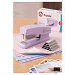 ArtMaster Lila Zımba Makinesi 24/6 1 Adet Fixpoint P-4529 Pastel Renkler Büyük Zımba Makinası Ve Teli 15 20 Sayfa Ofis Büro Mor