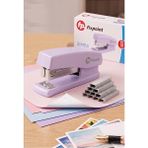 ArtMaster Lila Zımba Makinesi 24/6 1 Adet Fixpoint P-4529 Pastel Renkler Büyük Zımba Makinası ve Teli 15 20 Sayfa Ofis Büro - Standart