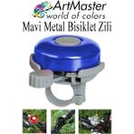 ArtMaster Mavi Metal Bisiklet Zili 1 Adet Scooter Zili Denge Zili Alümünyum Bisiklet Zili Bisiklet Süsü Korna Aksesuar - Standart