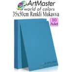 ArtMaster Mavi Renkli Mukavva 35X50 cm 10 Adet 1 Paket Renkli Sert Karton 1.0 mm Anasınıfı Hobi Etkinlik Okul Öncesi Elişi - Standart