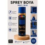 ArtMaster Mavi Sprey Boya 200 ml 1 Adet Südor Hızlı Kuruyan Renkli Profesyonel Canlı Renk Ahşap Plastik Demir Metal Porselen Cam