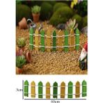ArtMaster Mini Yeşil Renkli Bahçe Çiti 1 Adet 3X60 cm Teraryum Okul Ev Proje Renkli Minyatür Çit Ahşap Dekor - Standart
