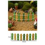 Artmaster Mini Yeşil Renkli Bahçe Çiti 1 Adet 3x60 cm Teraryum Okul Ev Proje Renkli Minyatür Çit Ahşap Dekor