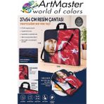 ArtMaster Resim Çantası Desenli Kumaş 37X54 cm 1 Adet ART06 Teknik Resim Dosya Çantası 35X50 cm Askılı Proje Çantası Fermuarlı - Çok Renkli - Standart
