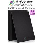 ArtMaster Siyah Renkli Mukavva 35x50 cm 10 Adet 1 Paket Renkli Sert Karton 1.0 mm Anasınıfı Hobi Etkinlik Okul Öncesi Elişi