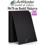 ArtMaster Siyah Renkli Mukavva 50x70 cm 10 Adet 1 Paket Renkli Sert Karton 1.0 mm Anasınıfı Hobi Etkinlik Okul Öncesi Elişi