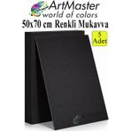 ArtMaster Siyah Renkli Mukavva 50x70 cm 5 Adet 1 Paket Renkli Sert Karton 1.0 mm Anasınıfı Hobi Etkinlik Okul Öncesi Elişi
